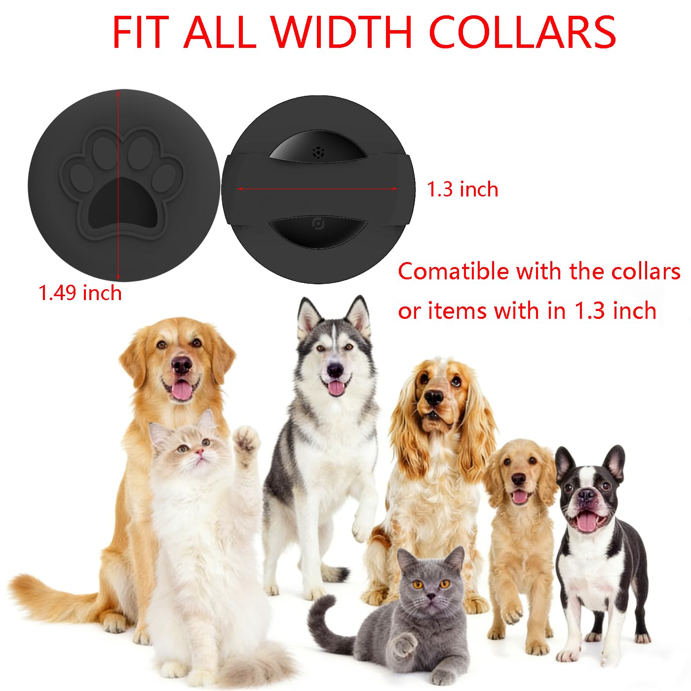Dog Trackers Smart Pet Tracker for Collar Dog Trackers Pet Location Tracker with Holder No Monthly Fee Compatible with Apple Find My (iOS Only Not for Android) Anti-Lost Device for Pets Bag Straps thumbnail 5