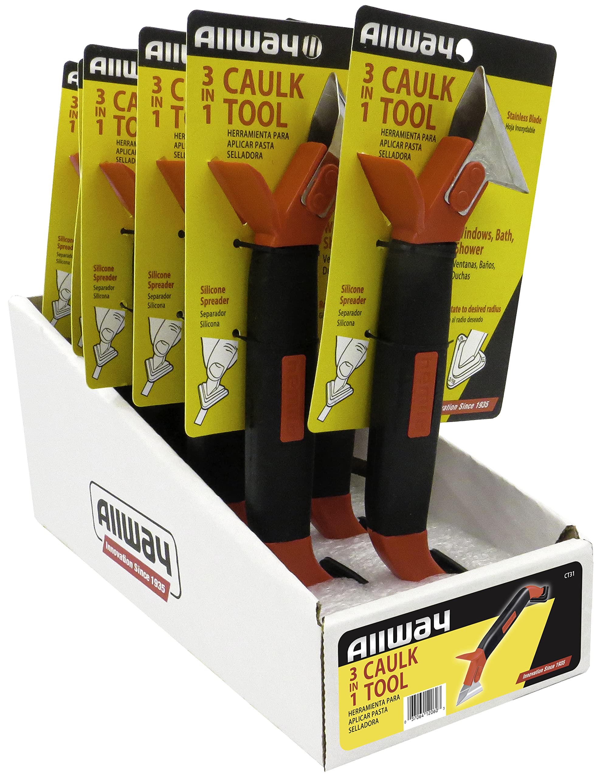 ALLWAY CT31 3-in-1 Caulk Tool for Efficient Caulk Removal and Application thumbnail 2