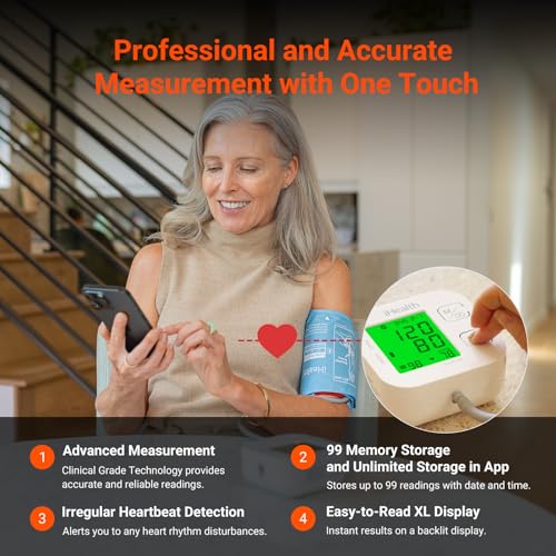 iHealth Track Smart Upper Arm Blood Pressure Monitor with Wide Range Cuff thumbnail 4