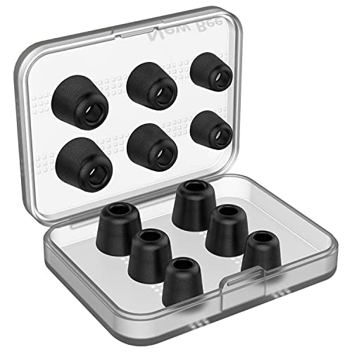 [6 Pairs] New bee Memory Foam Earphone Tips - Replacement Earbud Tips for In-Ear Headphones (Black, S/M/L) thumbnail 3