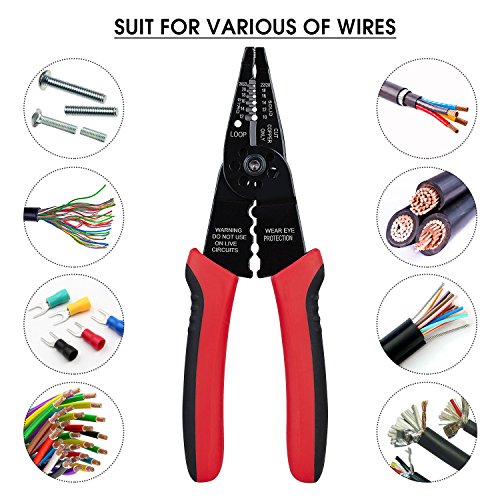 WGGE WG-015 Professional 8-inch Wire Stripper and Crimping Tool image 1