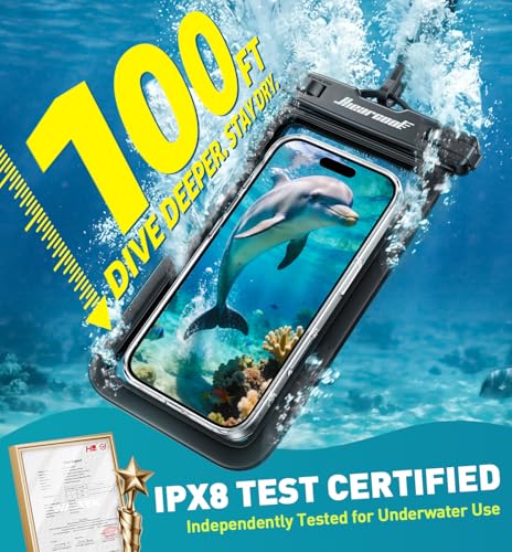 Hiearcool IPX8 Waterproof Phone Pouch – Universal Fit, Touchscreen Friendly, 2-Pack thumbnail 4