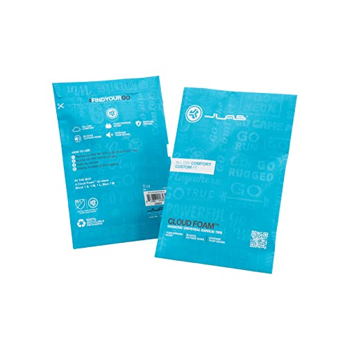 JLab Cloud Foam Earbud Tips – Comfortable, Moisture-Wicking Memory Foam Replacement image 1