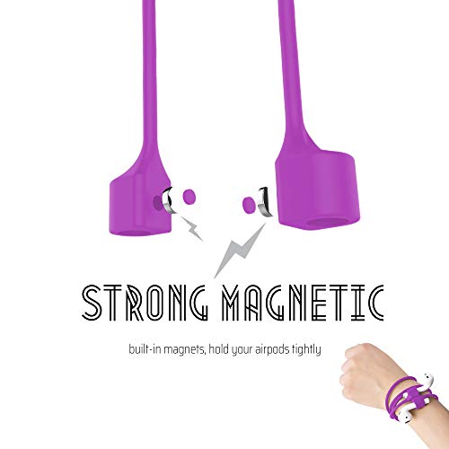 cobcobb Ultra Strong Magnetic Airpod Pro Strap - Anti-Lost Sports Lanyard for AirPods 1-3 & Pro (Purple) thumbnail 4