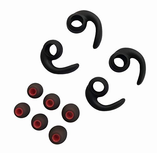 Soft Silicone Replacement Earbud Tips and Stabilizer Wings for Secure Fit thumbnail 2