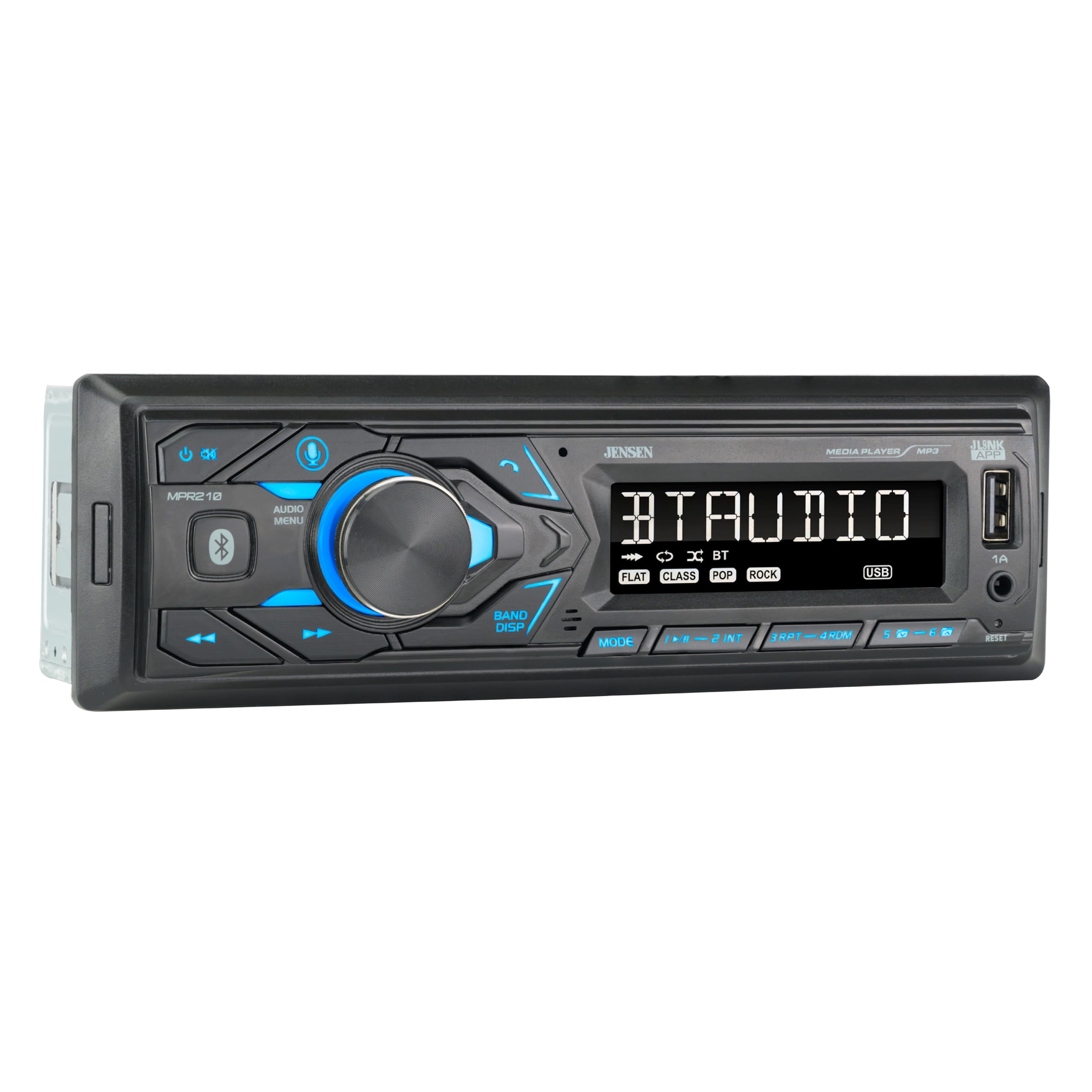 JENSEN MPR210 Single DIN Car Stereo with Bluetooth and Voice Assistant thumbnail 2
