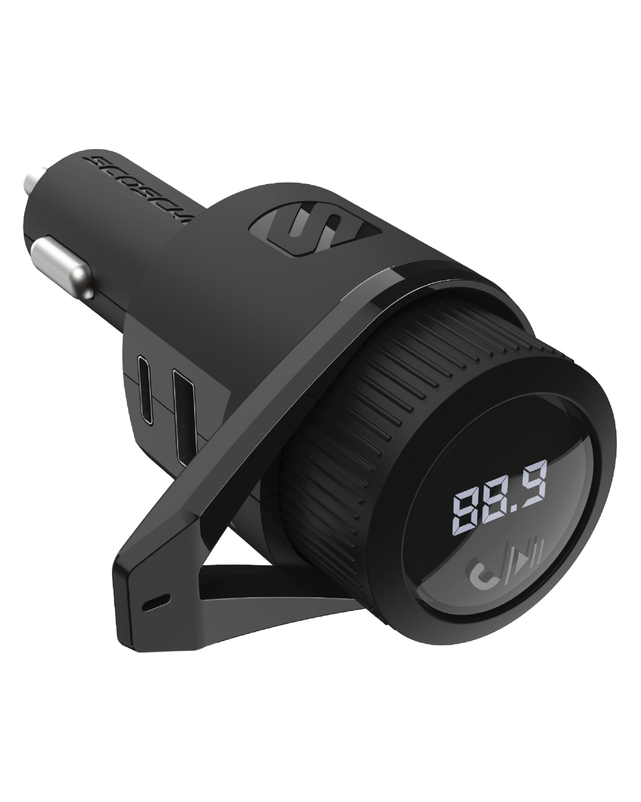 Scosche BTFM5 Bluetooth Hands-Free Car Kit with Digital FM Transmitter and Dual 12W USB Charging Ports image 1