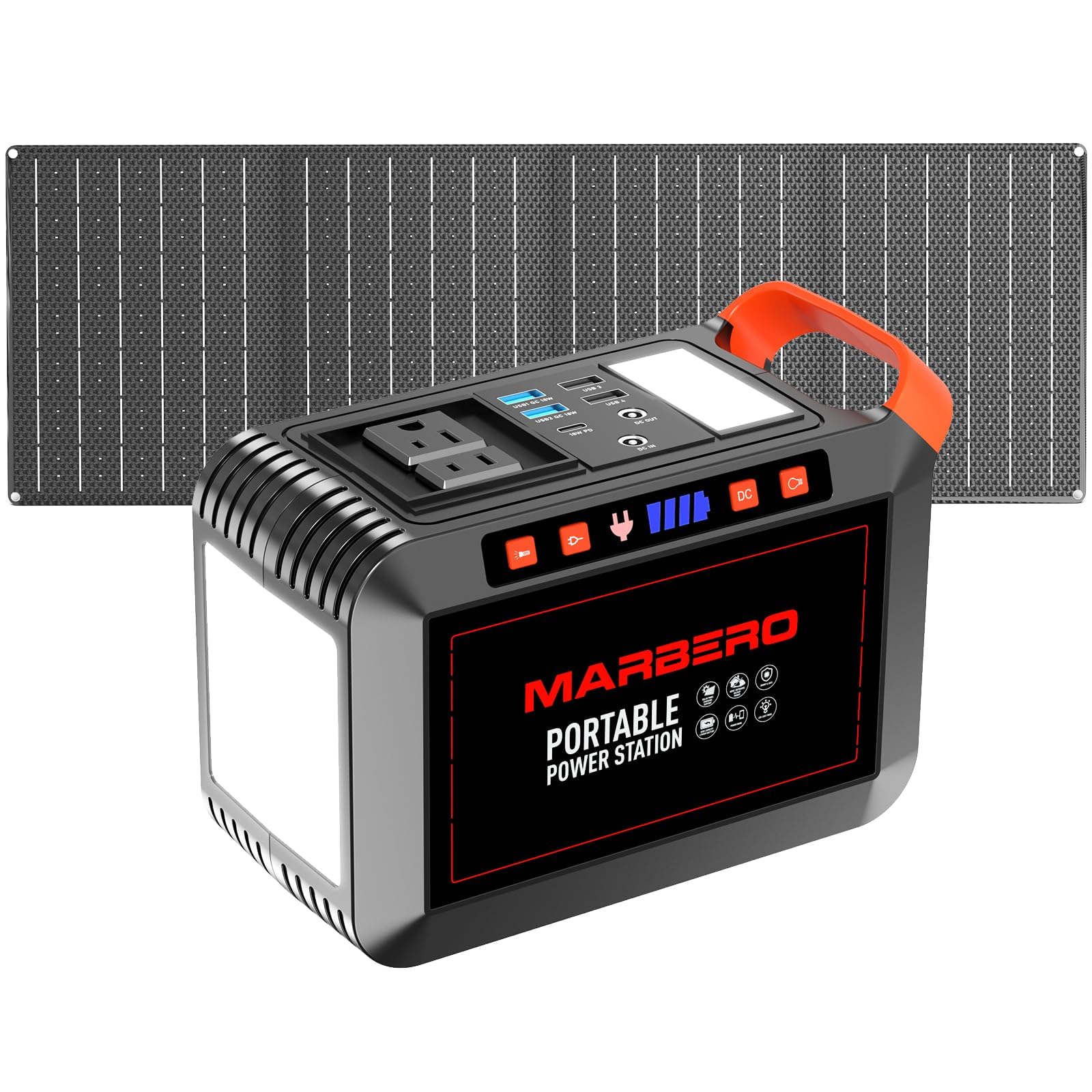 MARBERO Portable Power Station 88Wh – Compact Solar Generator with Multiple Outputs and Fast Charging thumbnail 2