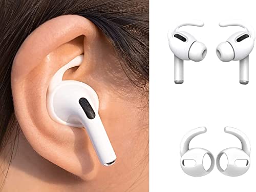 JNSA Anti Slip Set for AirPods Pro - Ear Hooks, Earbud Covers & Strap (White)