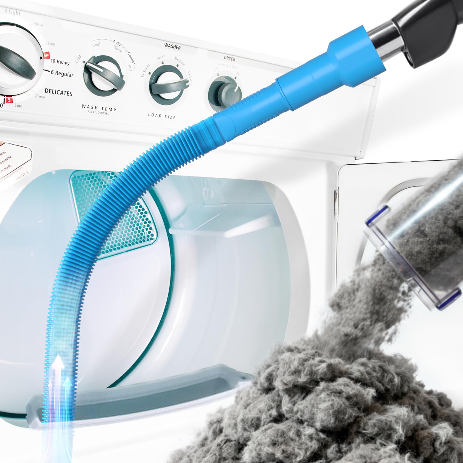 Holikme Dryer Vent Cleaner Kit with Vacuum Attachment Brush thumbnail 3