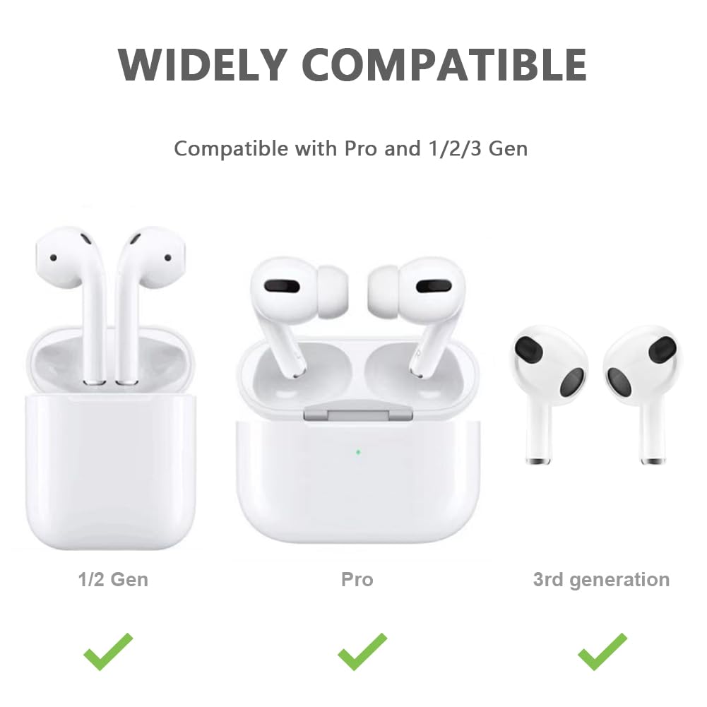 Adjustable Ear Hooks for AirPods Pro and AirPods 1-3 Gen - Transparent