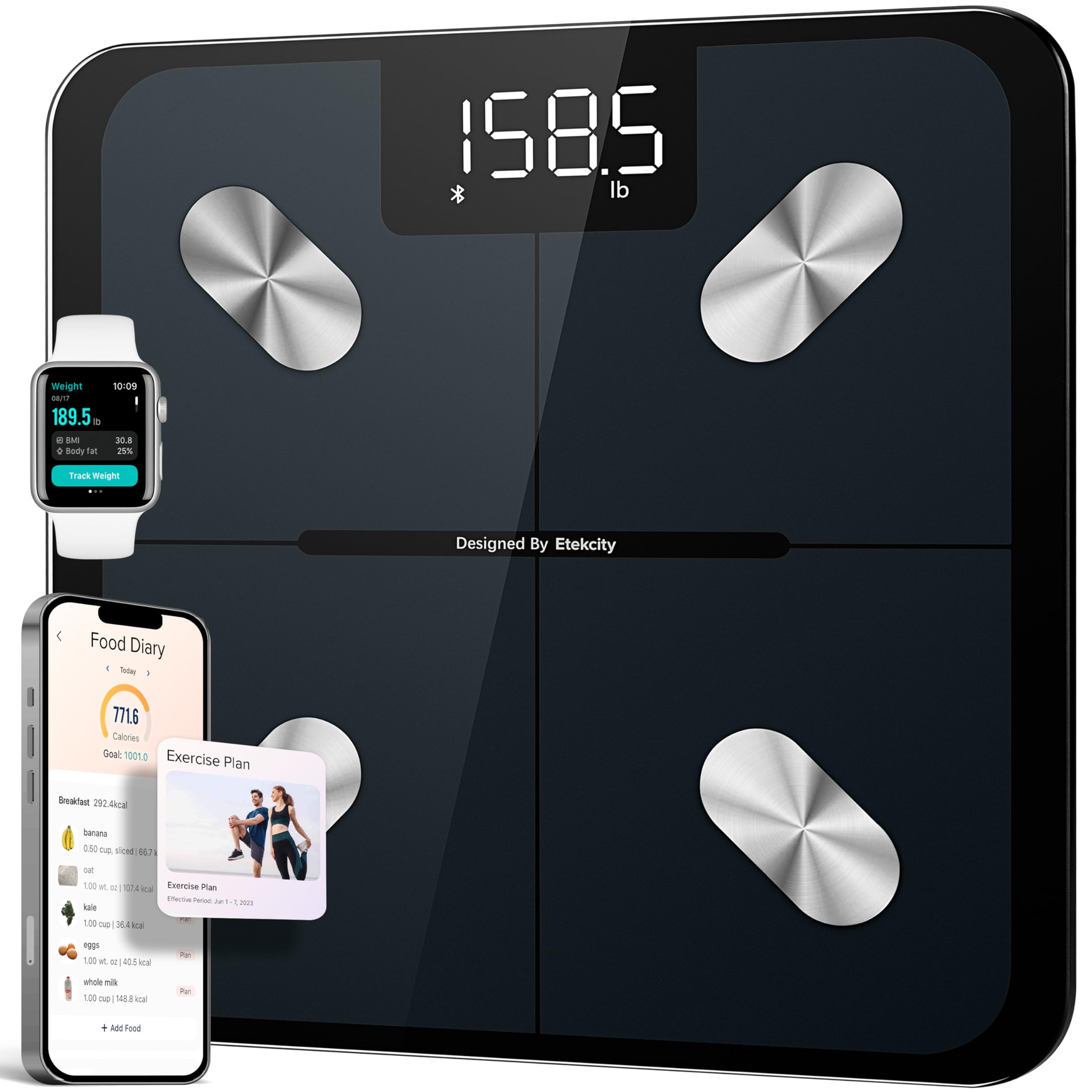 Etekcity Smart Scale – Accurate Bluetooth Body Composition Monitor with App Sync thumbnail 2