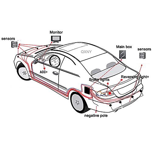 ELSNU Car Parking Sensors Kit - 8-Sensor Reverse Radar System with Visual and Audio Alerts thumbnail 4
