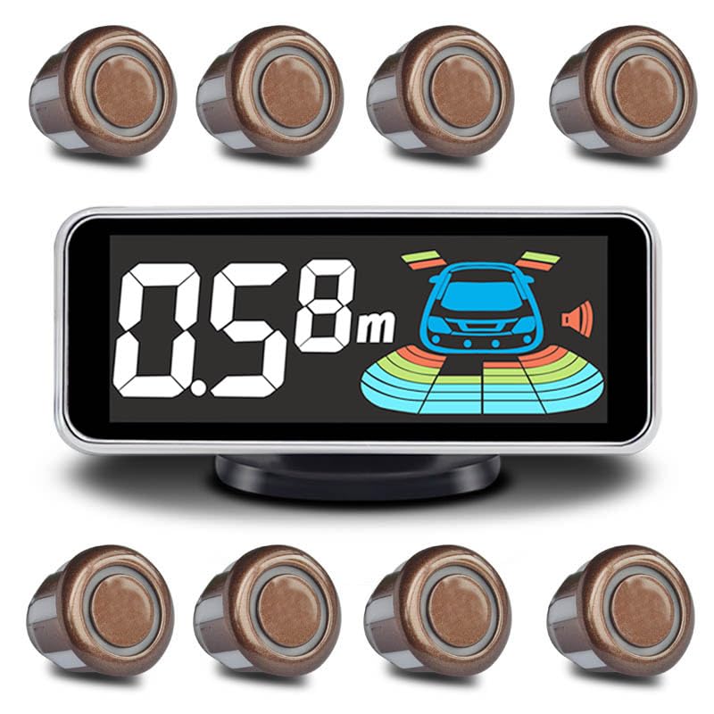 ELSNU Car Parking Sensors Kit - 8-Sensor Reverse Radar System with Visual and Audio Alerts thumbnail 3