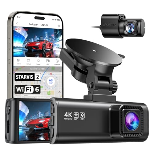 REDTIGER 4K Front and Rear Dash Cam with STARVIS 2 Sensor and GPS thumbnail 3