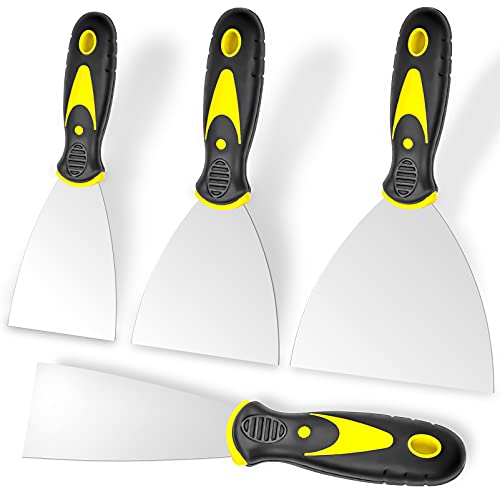 4-Piece Stainless Steel Putty Knife Set for Drywall and Home Repairs thumbnail 3