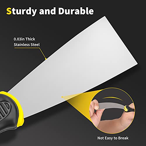 4-Piece Stainless Steel Putty Knife Set for Drywall and Home Repairs thumbnail 4
