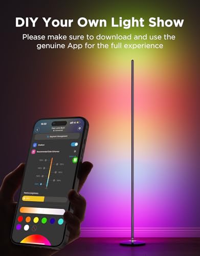 Govee RGBIC Floor Lamp Basic – Smart LED Corner Lamp with 16 Million Colors and Music Sync thumbnail 4