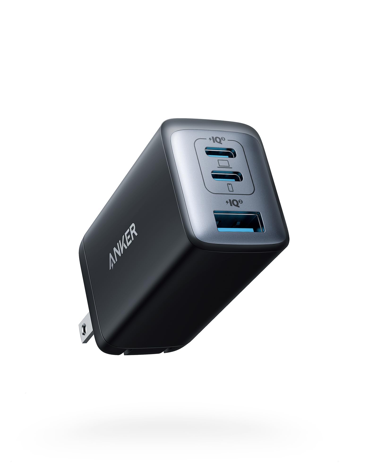 Anker 65W 3-Port Fast USB-C Charger - Compact & Foldable Power Adapter for MacBook Pro, iPad Pro, Galaxy S20, and More thumbnail 3