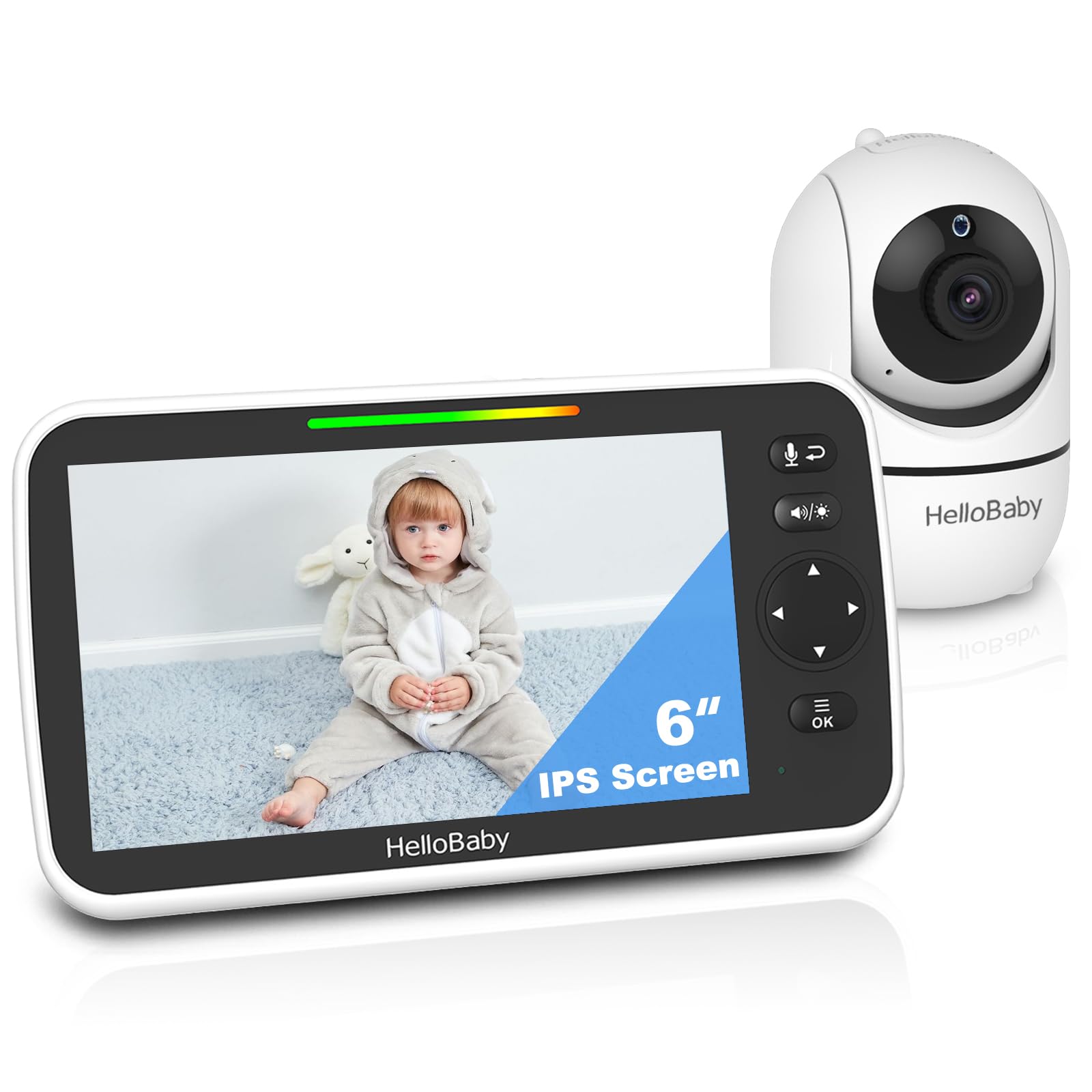 HelloBaby HB6550 No WiFi Baby Monitor with 5" Screen and 30-Hour Battery thumbnail 3