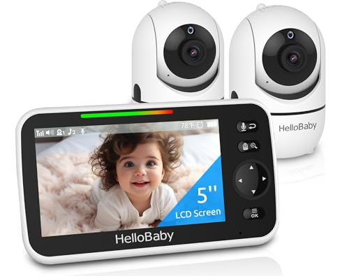 HelloBaby HB6550 No WiFi Baby Monitor with 5" Screen and 30-Hour Battery thumbnail 4