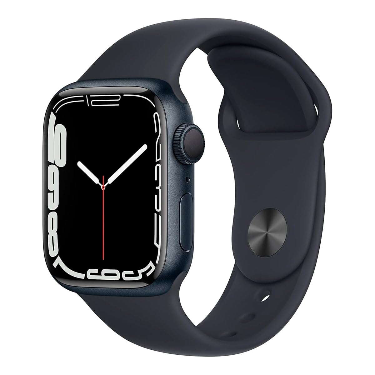 Apple Watch Series 7 (GPS, 45mm) Midnight Aluminum Case with Midnight Sport Band - Renewed image 1
