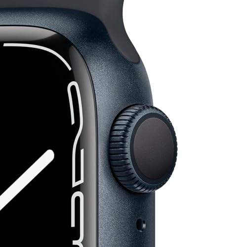 Apple Watch Series 7 (GPS, 45mm) Midnight Aluminum Case with Midnight Sport Band - Renewed thumbnail 3