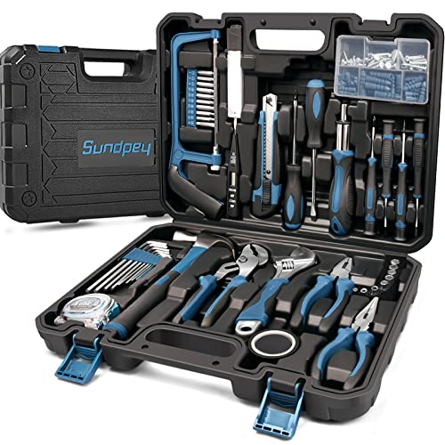 Sundpey 148-Piece Home Tool Kit – Comprehensive Portable Handyman Set with Ratcheting Screwdriver and Voltage Tester thumbnail 2