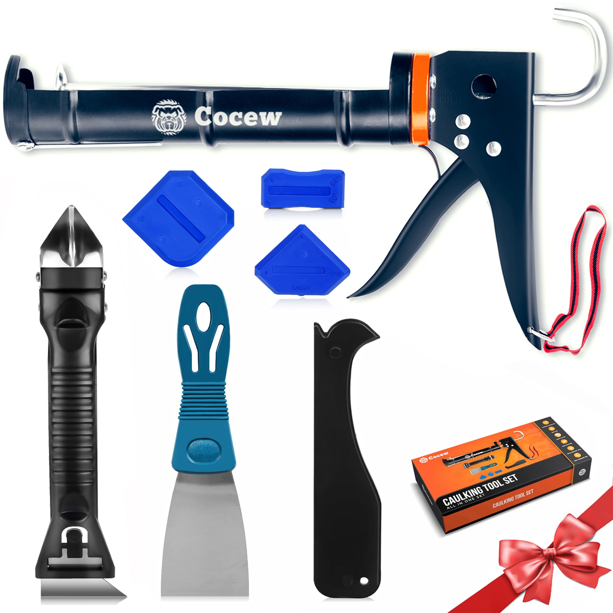 Cocew Caulk Gun Kit with Silicone Caulking Gun and Multi-Tool Set thumbnail 2