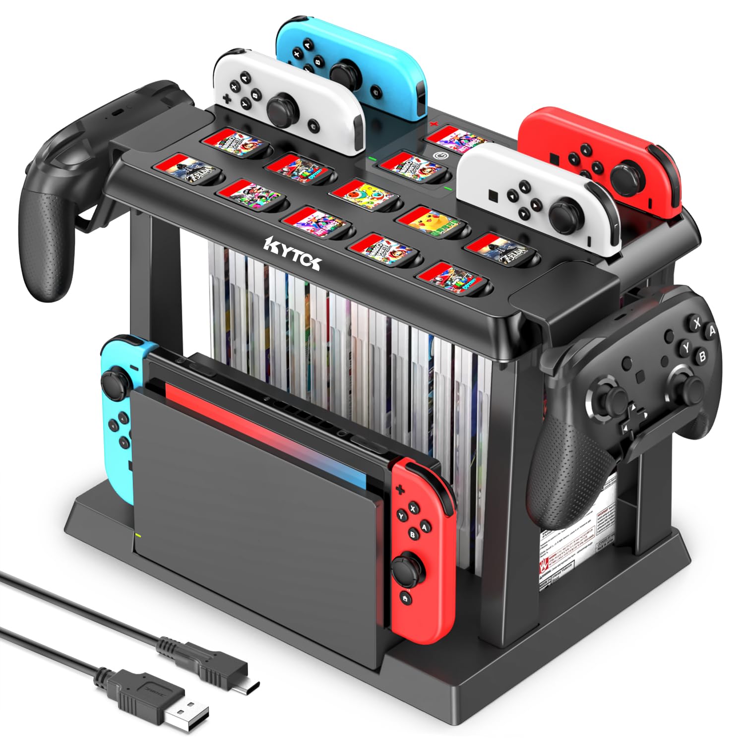 Kytok Switch Organizer Station with Controller Charger and Game Storage thumbnail 4