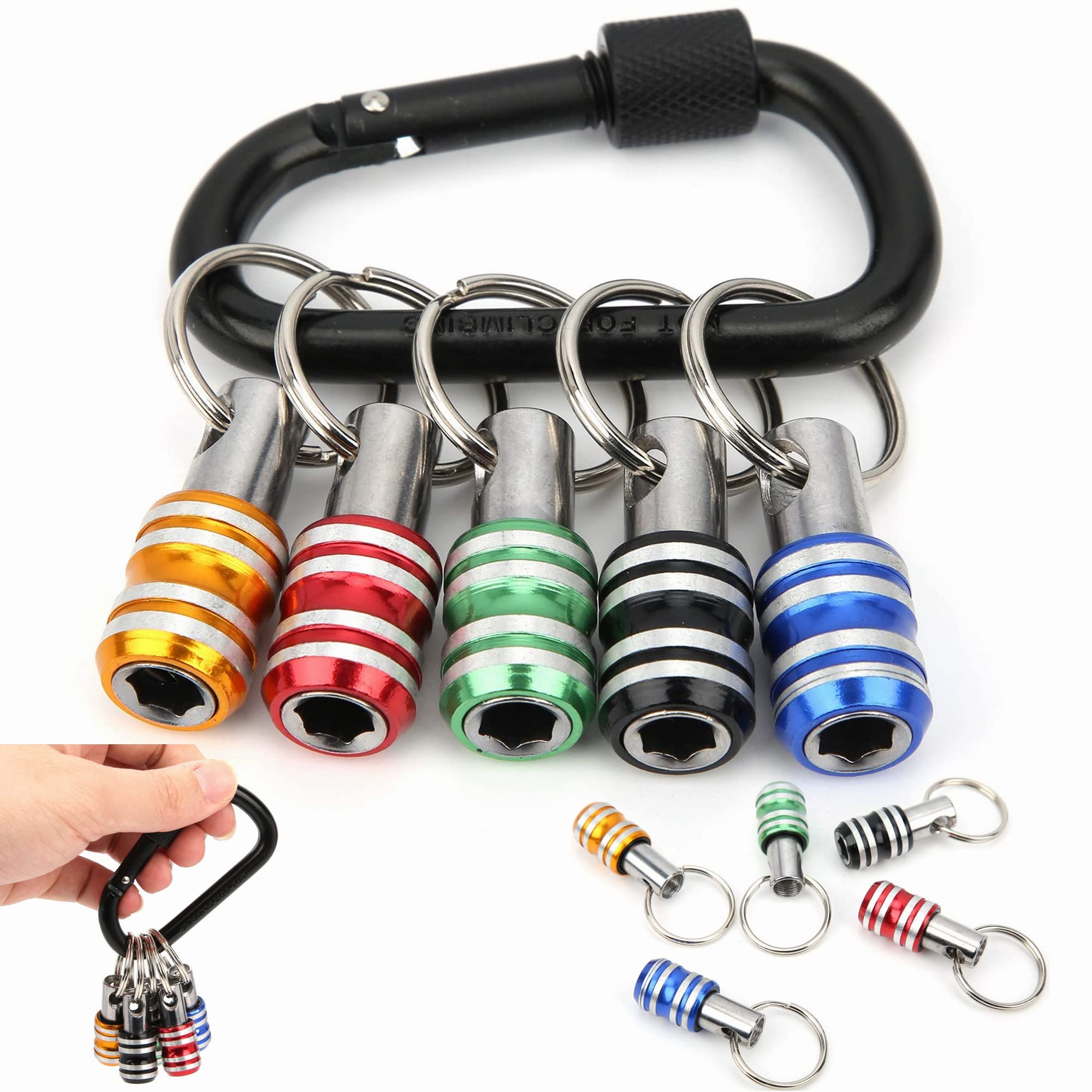 12PCS 1/4 Inch Hex Shank Screwdriver Bit Holders - Durable Aluminum Alloy Quick-Release Extension Bars thumbnail 4