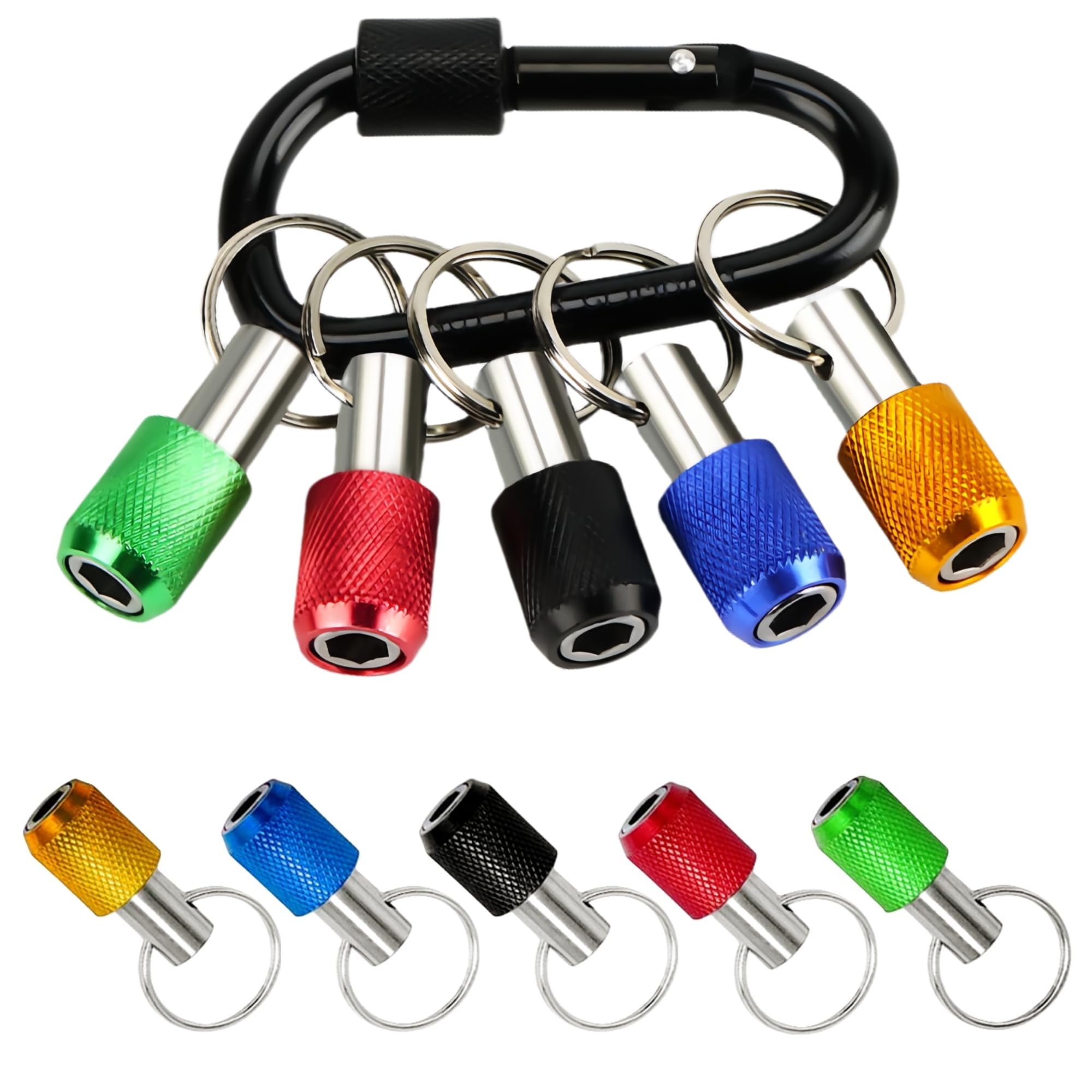 12PCS 1/4 Inch Hex Shank Screwdriver Bit Holders - Durable Aluminum Alloy Quick-Release Extension Bars image 1