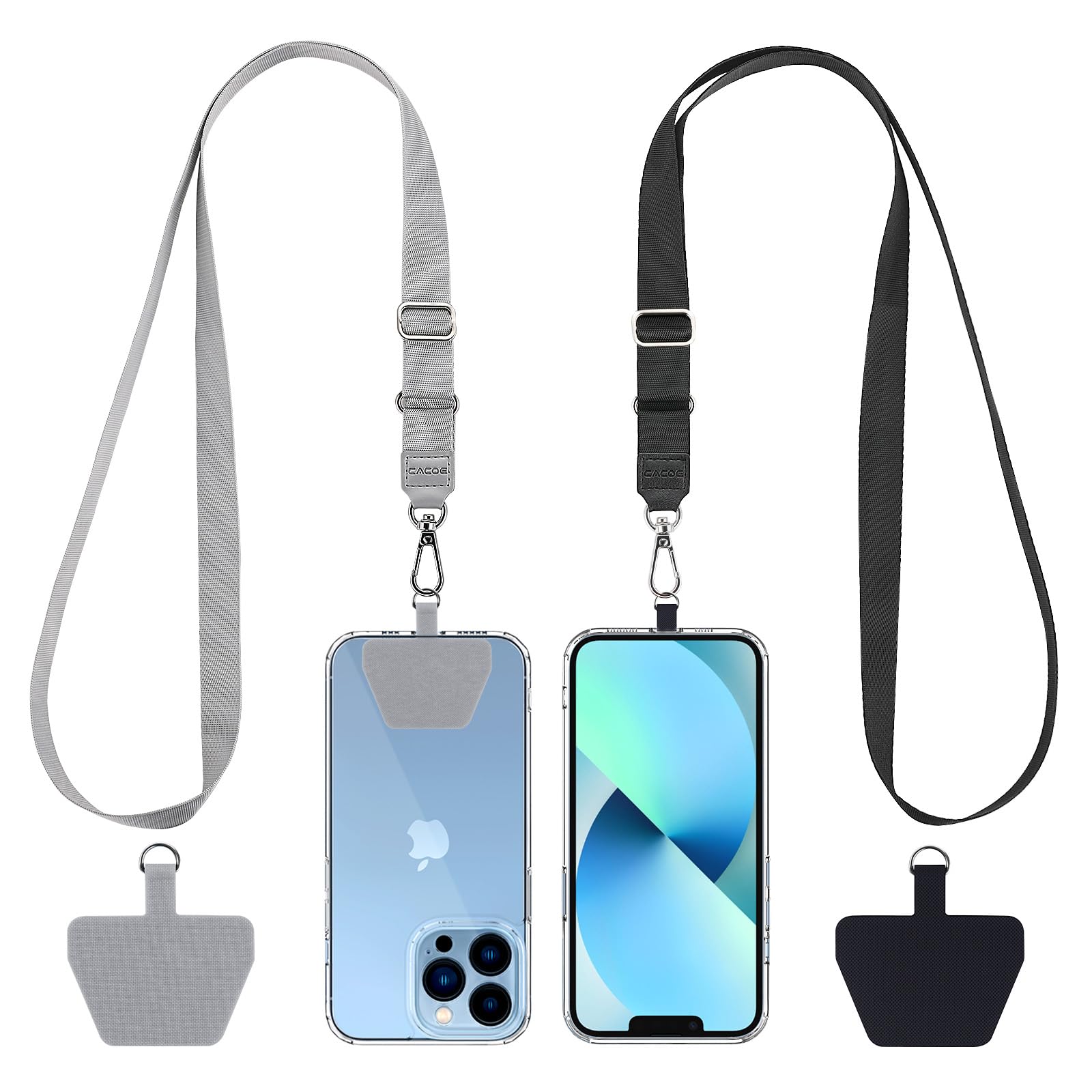 CACOE Phone Lanyard 2 Pack with Adjustable Neck Straps and Phone Patches thumbnail 2
