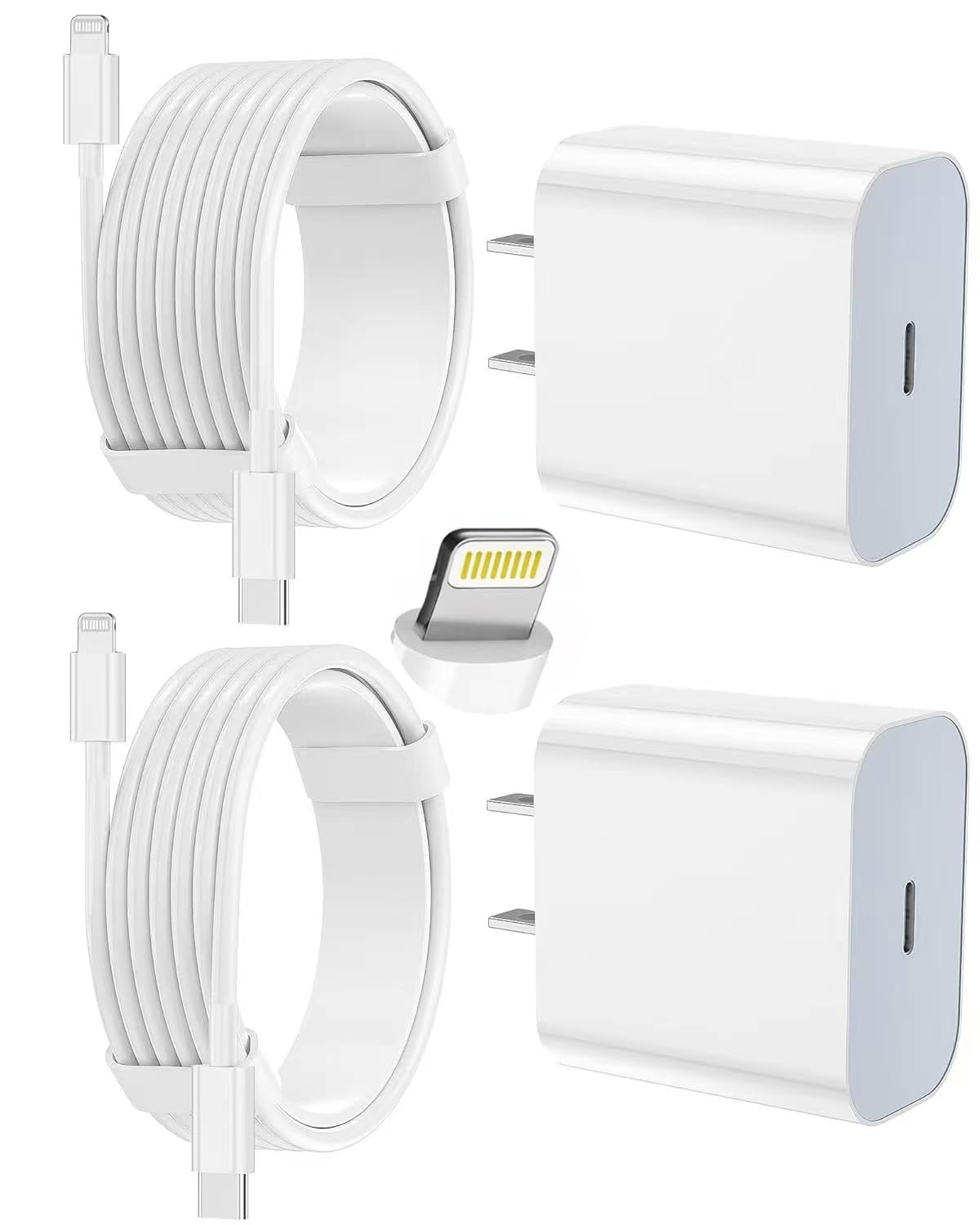 FEEL2NICE Fast Charging iPhone Charger 2-Pack with USB-C to Lightning Cables thumbnail 3