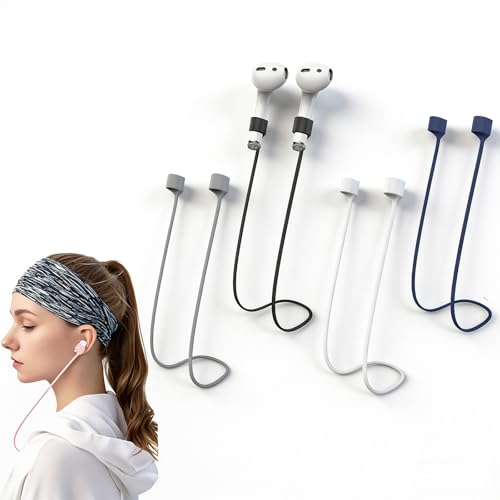 Ansumg Magnetic Anti-Lost Straps for AirPods Pro - Colorful Silicone Sports Lanyard image 1