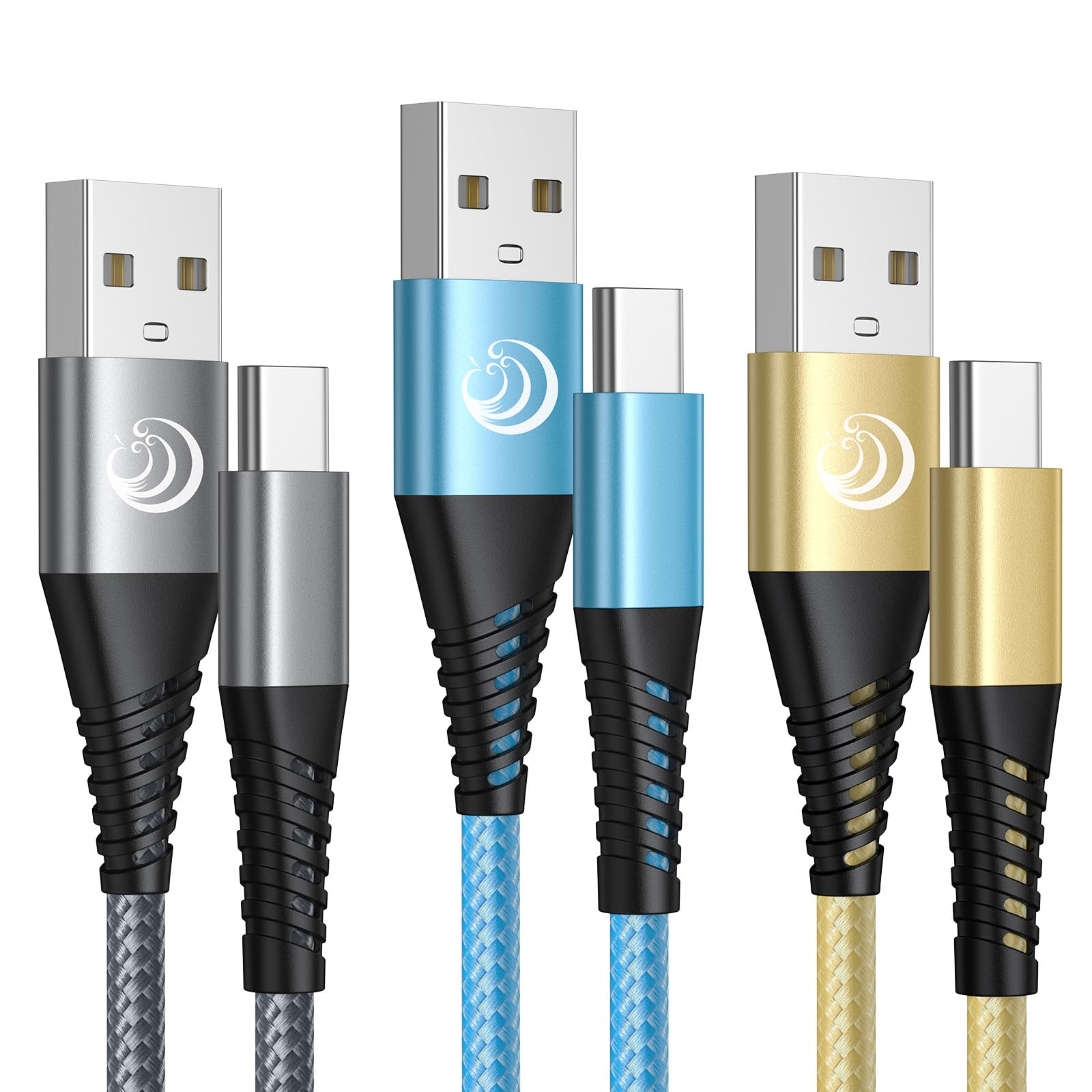 Aioneus 3-Pack 10FT USB-C Fast Charging Nylon Braided Cables thumbnail 3