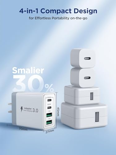 Aioneus 40W USB-C 4-Port Fast Charging Block for Smartphones and Tablets thumbnail 3