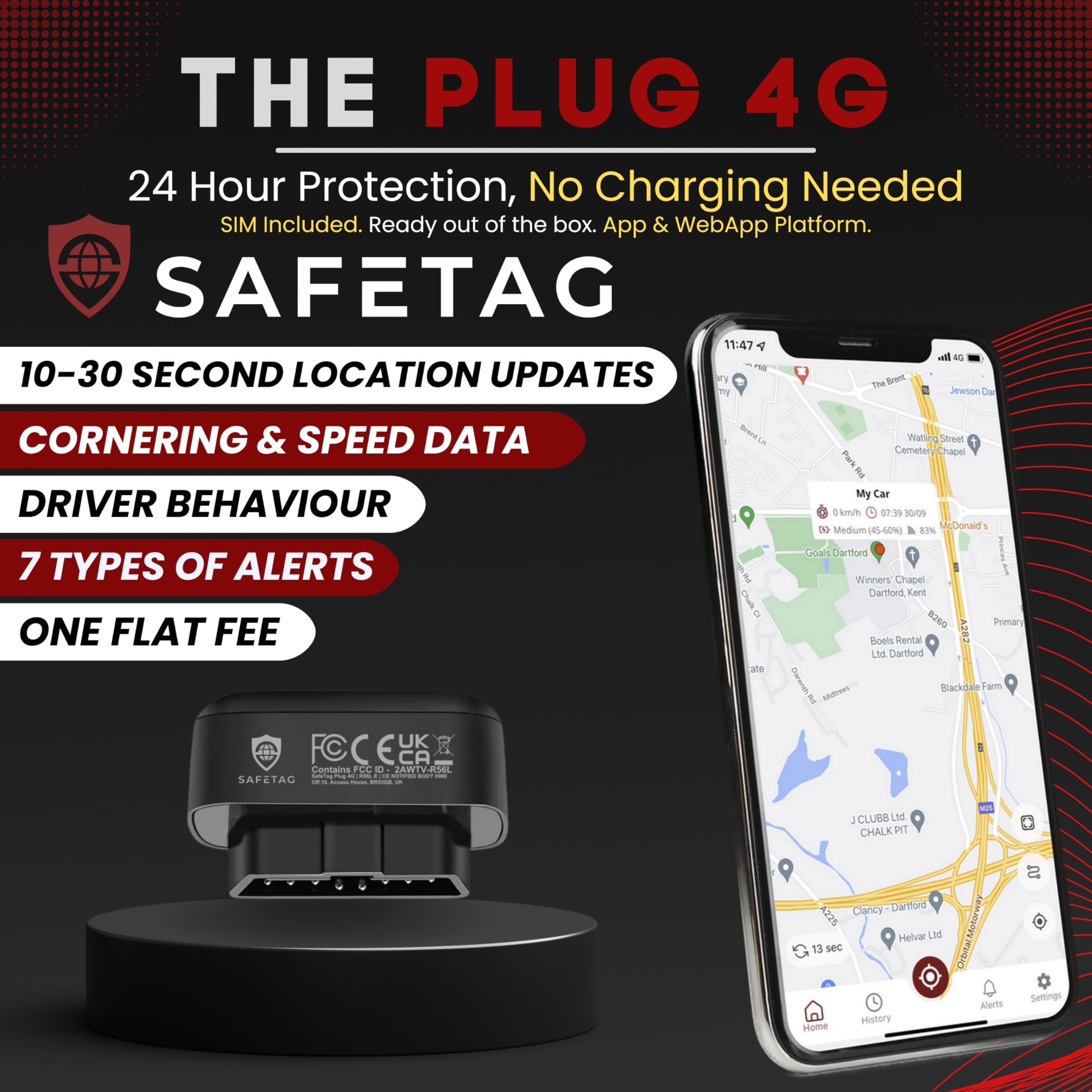 SafeTag Plug 4G LTE Car GPS Tracker thumbnail 3