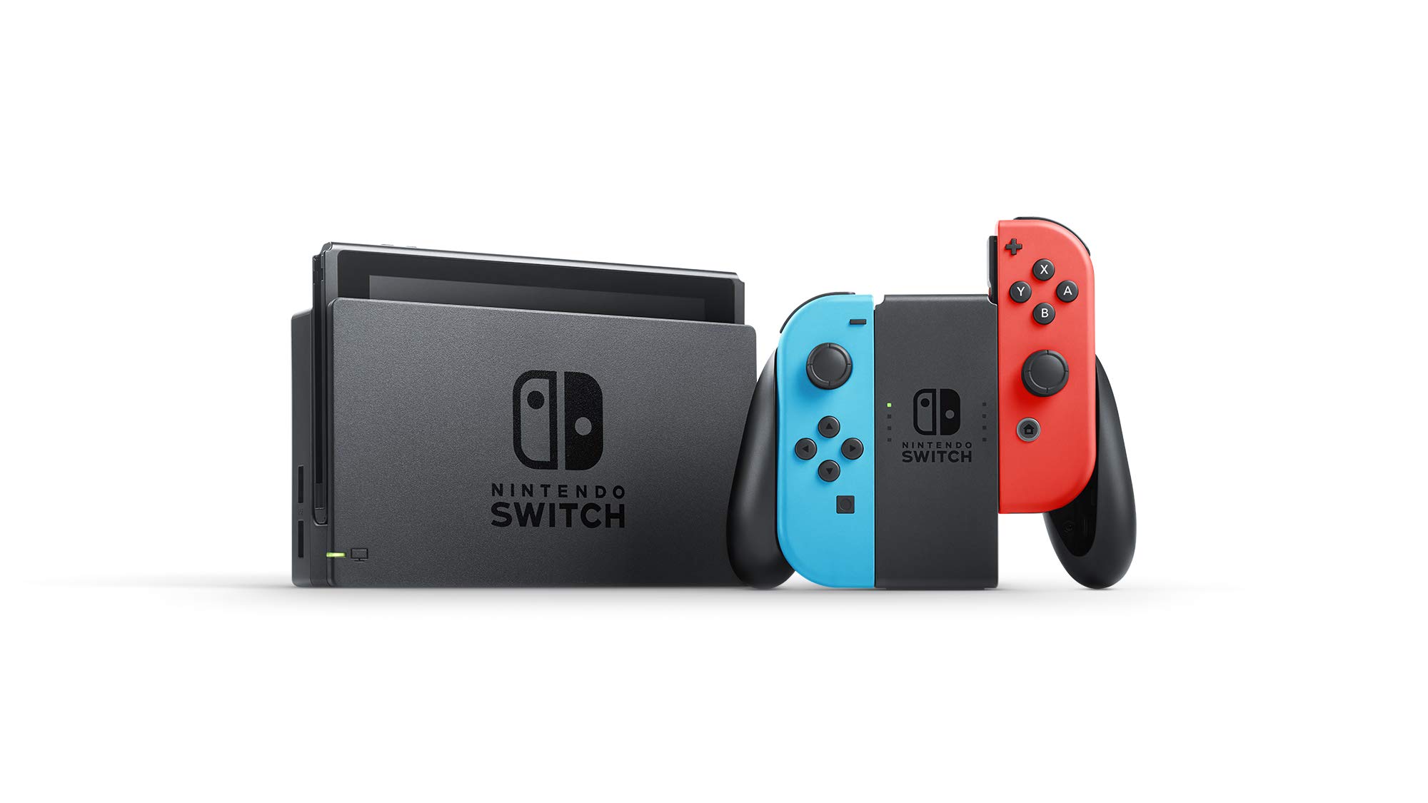 Nintendo Switch with Neon Blue and Neon Red Joy-Con - Versatile Handheld Gaming Console thumbnail 3