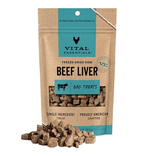 Vital Essentials Freeze Dried Beef Liver Dog Treats – Premium Grain-Free Training Snacks thumbnail 2