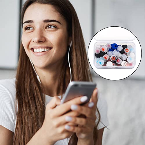 48 Pcs Silicone Earbuds Replacement Tips with 3 Sizes and 8 Colors thumbnail 4