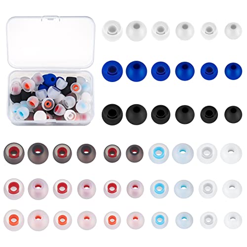 48 Pcs Silicone Earbuds Replacement Tips with 3 Sizes and 8 Colors thumbnail 3