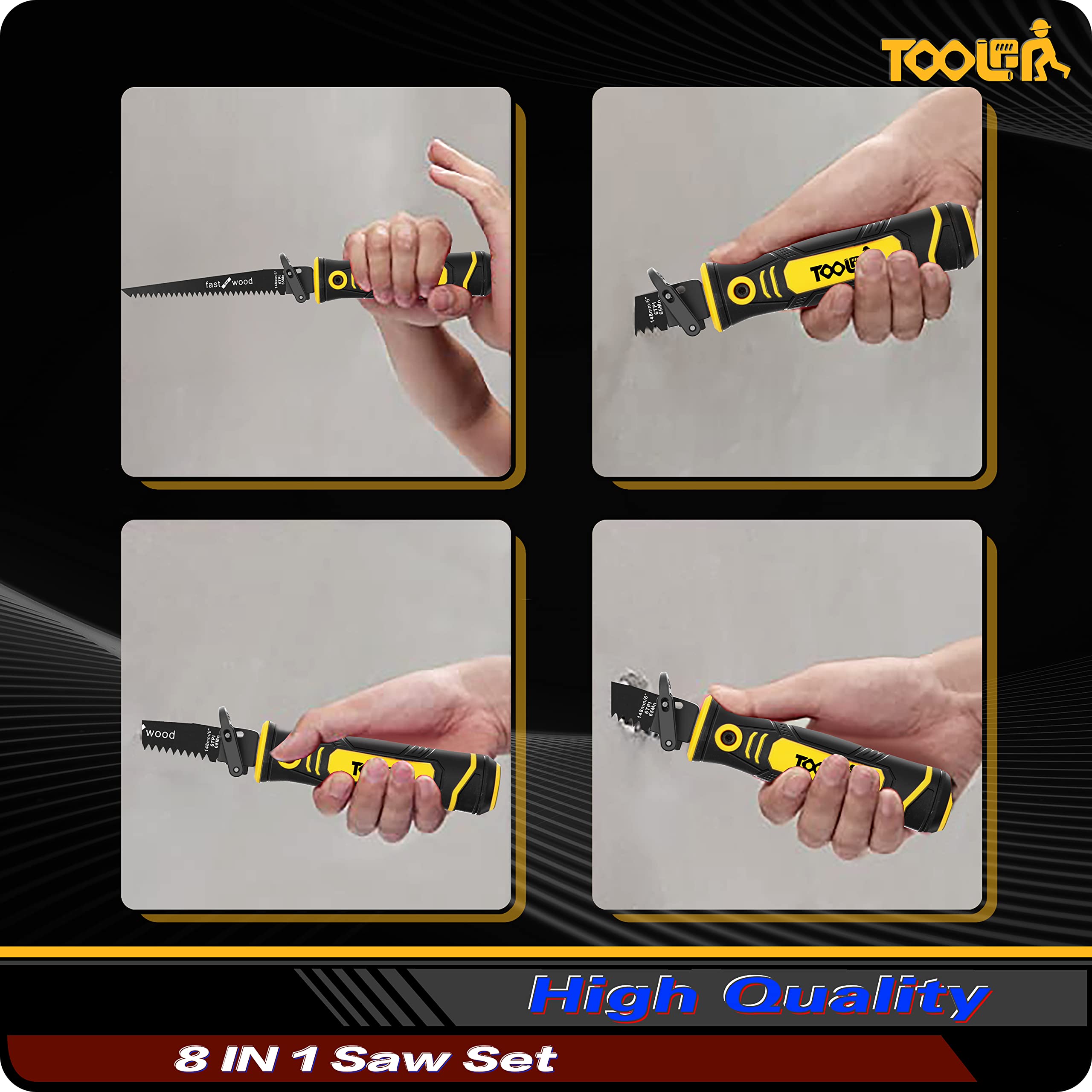 8-In-1 Multi Blades Hand Saw with Quick Change Mechanism for Versatile Cutting thumbnail 3