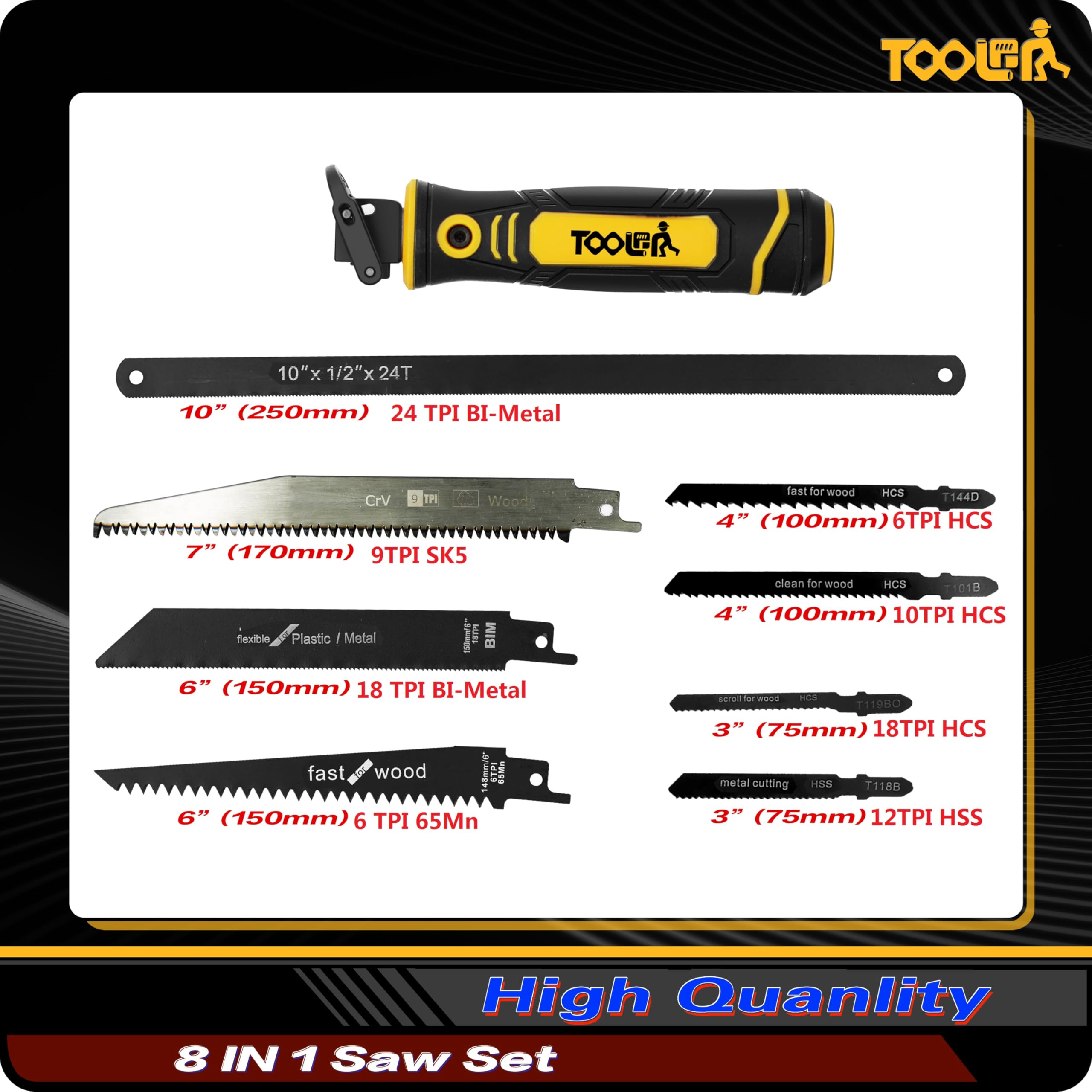 8-In-1 Multi Blades Hand Saw with Quick Change Mechanism for Versatile Cutting thumbnail 2