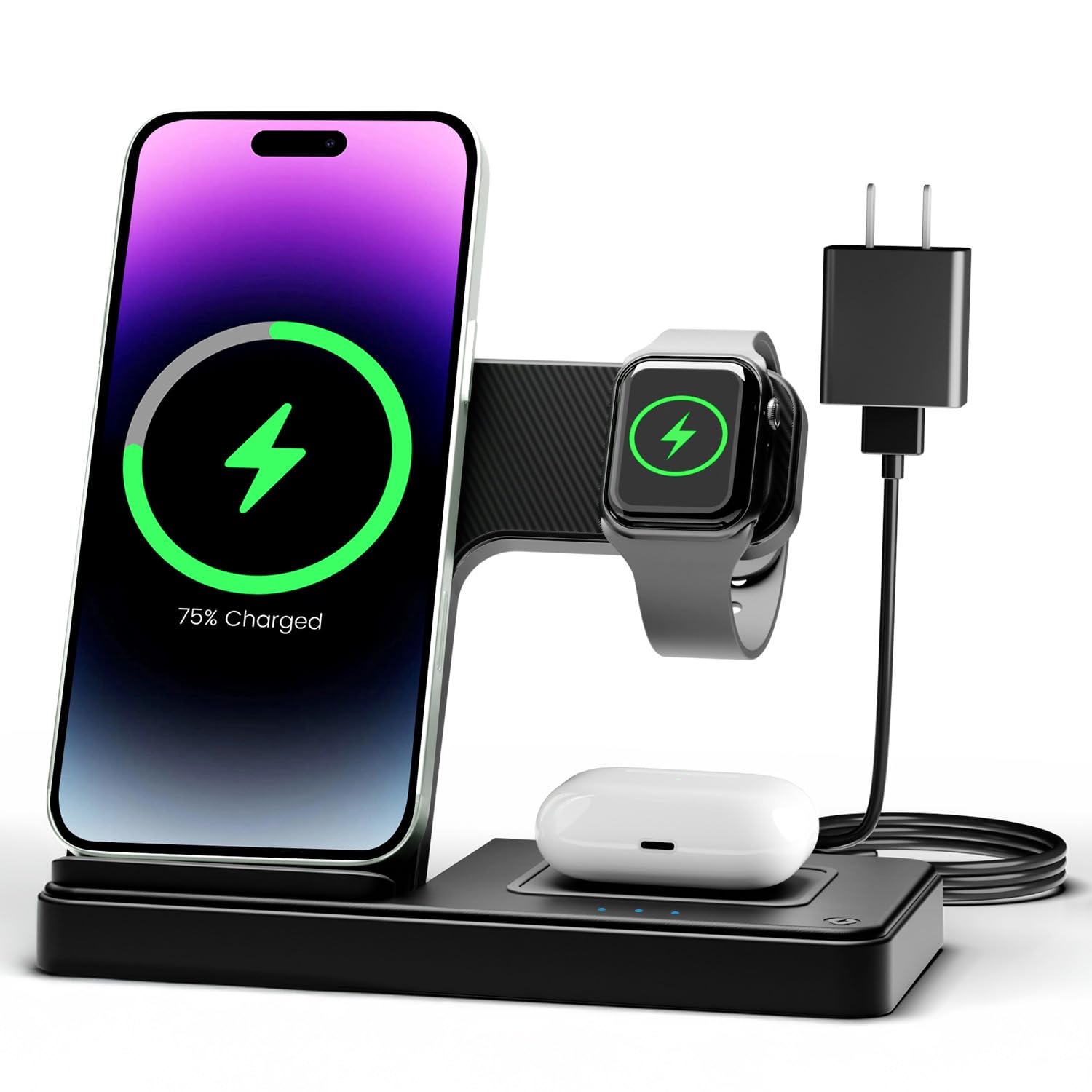 3-in-1 Wireless Charging Station for Apple Devices thumbnail 3