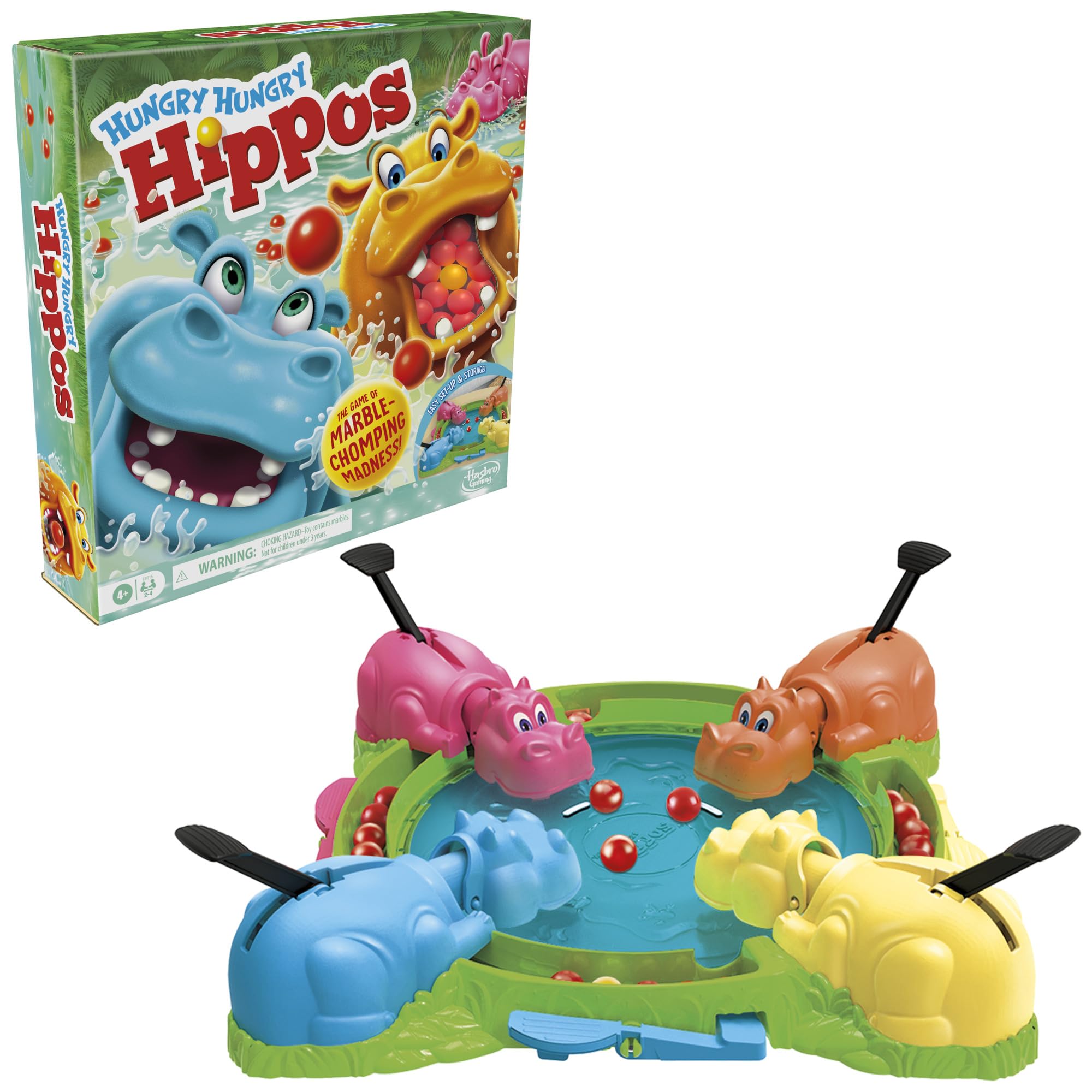 Hasbro Gaming Hungry Hungry Hippos Game for Preschoolers
