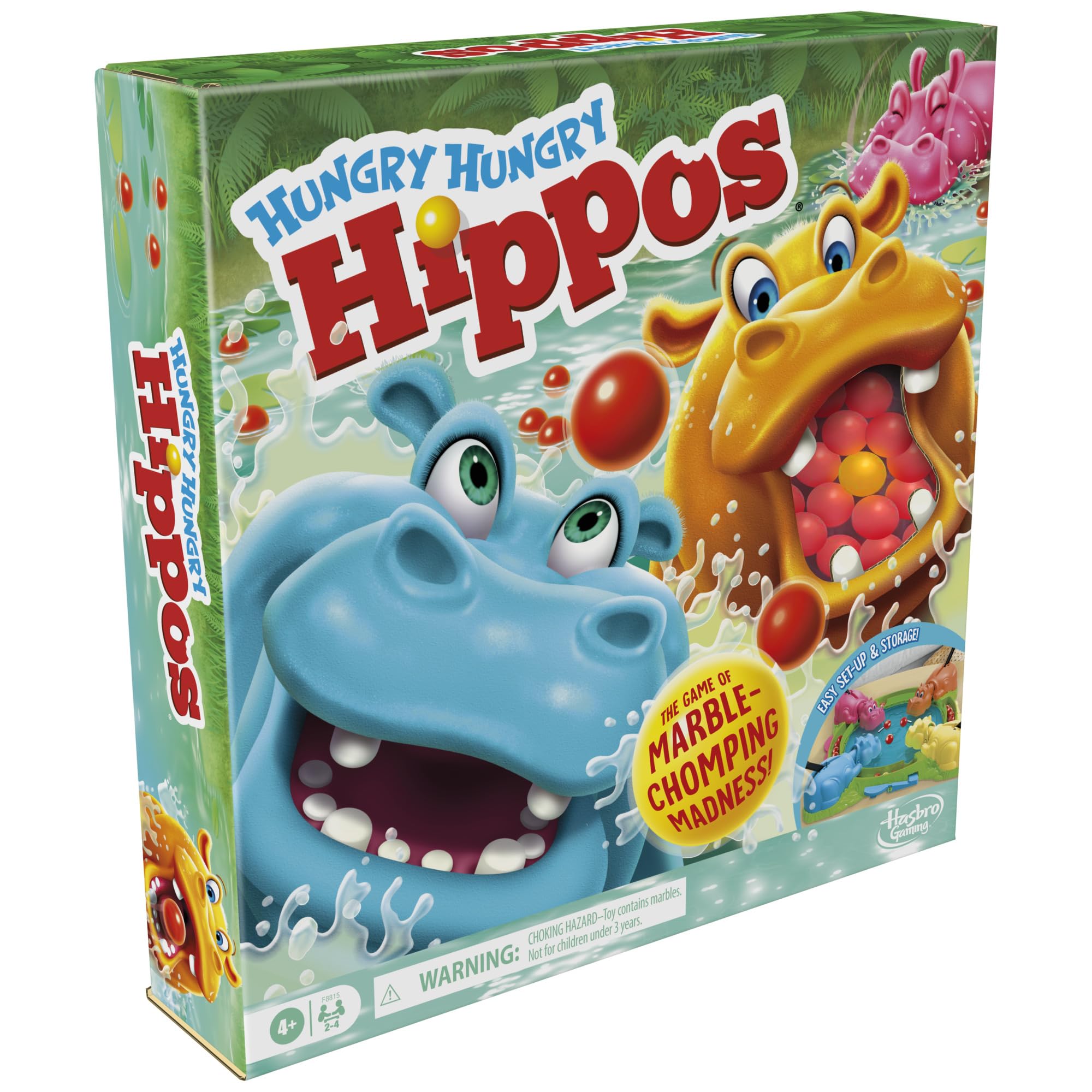Hasbro Gaming Hungry Hungry Hippos Game for Preschoolers thumbnail 2