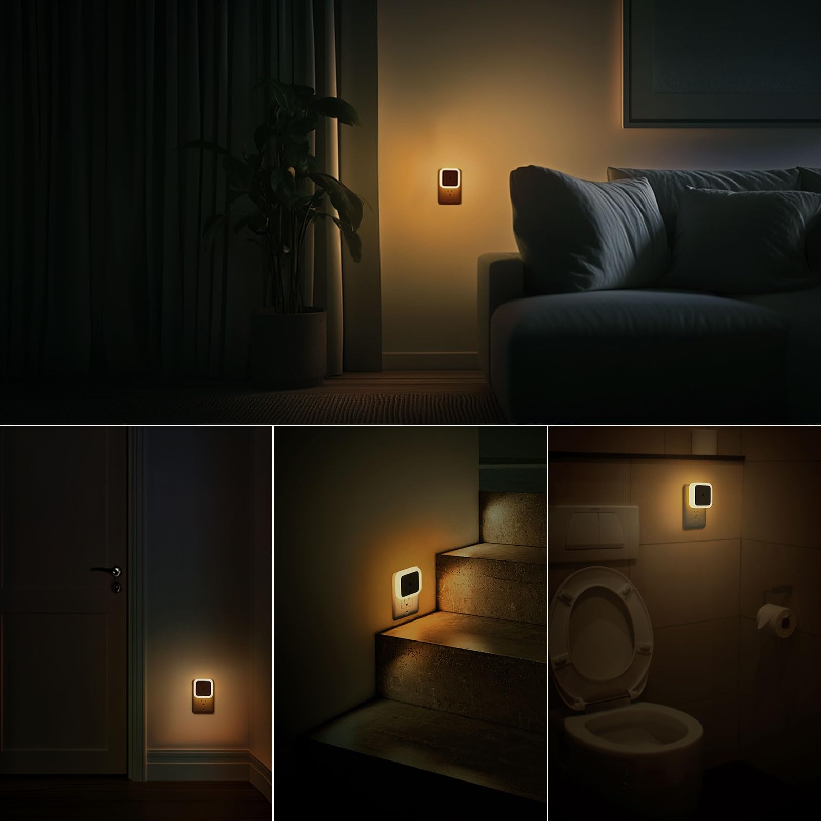 Sujeet 4-Pack Plug-in LED Night Lights with Dusk-to-Dawn Sensor thumbnail 4