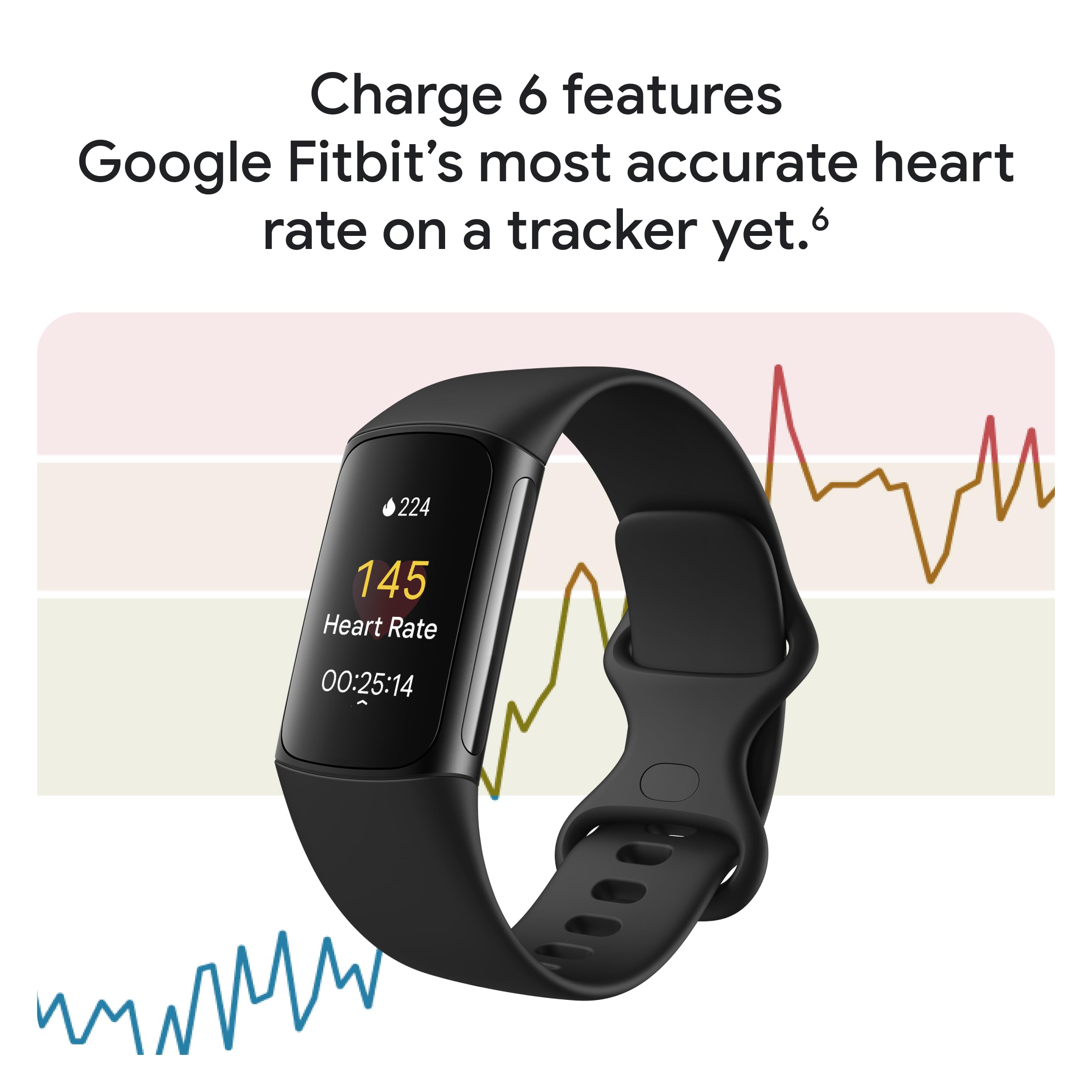 Fitbit Charge 6 Fitness Tracker with Google Apps and Health Tools thumbnail 2