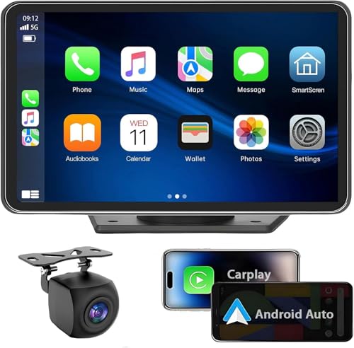 APOKAMORI 7" Wireless CarPlay & Android Auto Portable Touchscreen Car Stereo with Backup Camera image 1